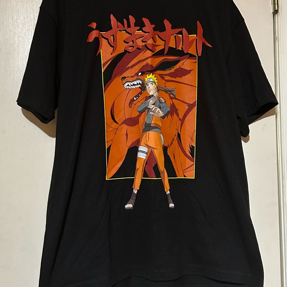 New Viz Naruto Sasuke Shippuden Double Sided Large Tee Shirt